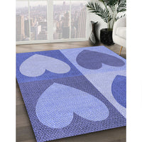 Patterned Jeans Blue Rug, pat1161blu