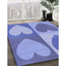 Patterned Jeans Blue Rug in Family Room, pat1161blu