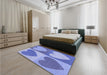 Patterned Jeans Blue Rug in a Bedroom, pat1161blu