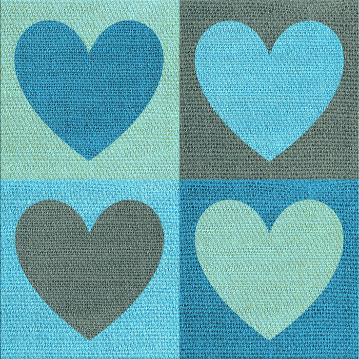 Round Machine Washable Transitional Deep-Sea Green Rug, wshpat1161lblu