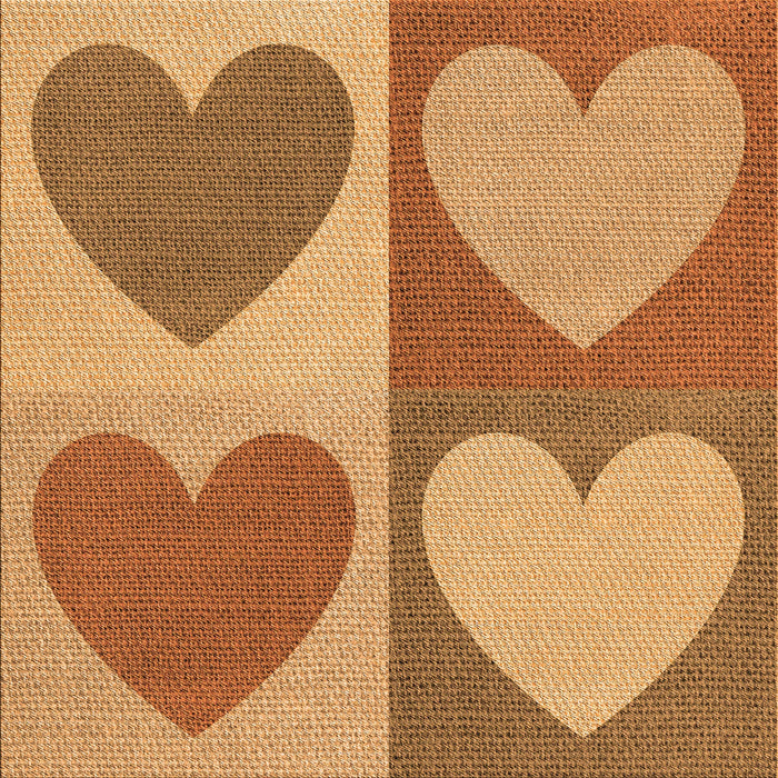 Round Patterned Orange Rug, pat1161org