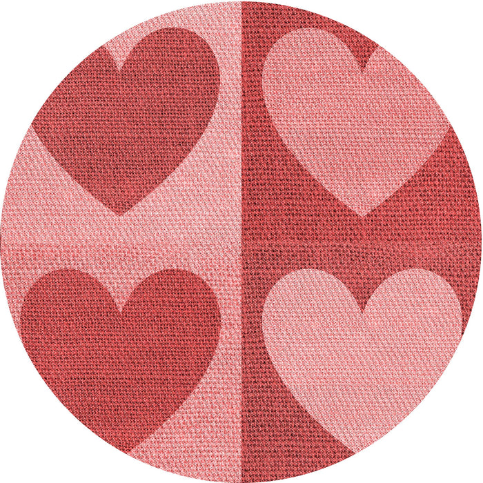 Square Patterned Ruby Red Rug, pat1161rd