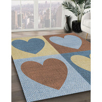 Patterned Carbon Gray Novelty Rug, pat1161