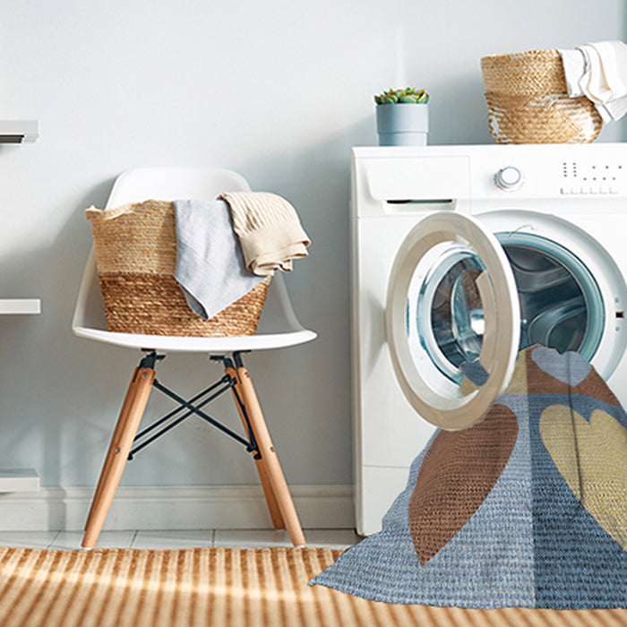 Machine Washable Transitional Carbon Gray Rug in a Washing Machine, wshpat1161