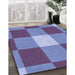 Machine Washable Transitional Sky Blue Rug in a Family Room, wshpat1162blu