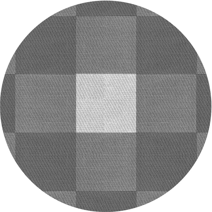 Square Patterned Carbon Gray Rug, pat1162gry