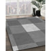 Machine Washable Transitional Carbon Gray Rug in a Family Room, wshpat1162gry