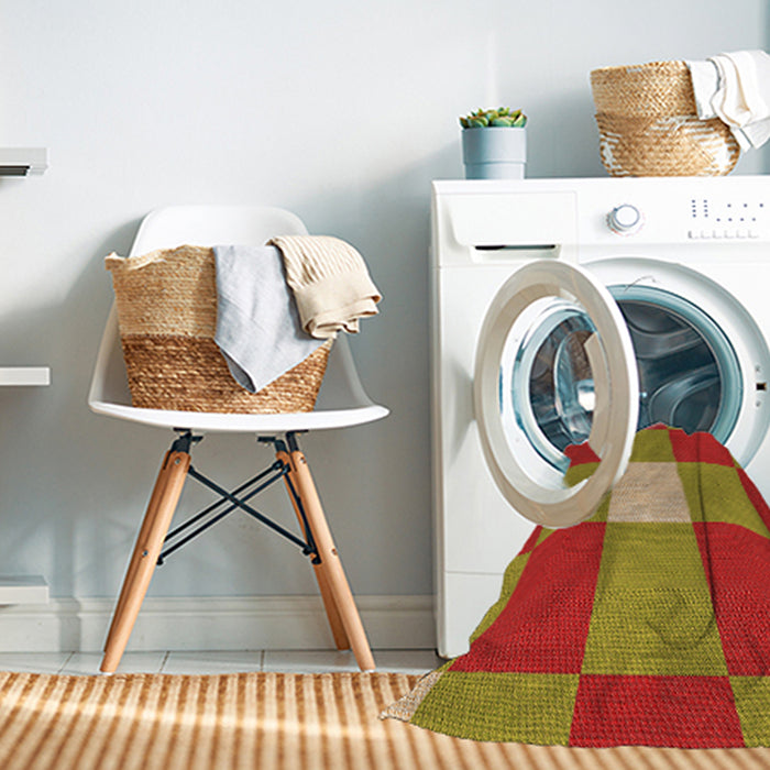 Machine Washable Transitional Red Rug in a Washing Machine, wshpat1162org