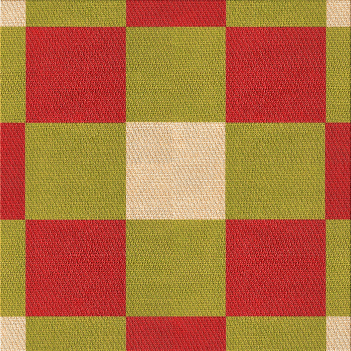 Round Patterned Red Rug, pat1162org