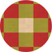 Square Patterned Red Rug, pat1162org