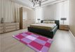 Patterned Pink Rug in a Bedroom, pat1162pur