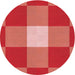 Square Patterned Red Rug, pat1162rd