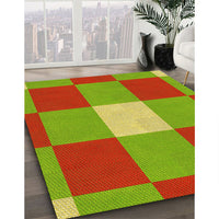 Patterned Red Rug, pat1162yw