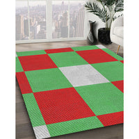 Patterned Green Novelty Rug, pat1162