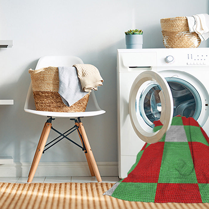 Machine Washable Transitional Green Rug in a Washing Machine, wshpat1162