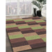 Patterned Sepia Brown Rug in Family Room, pat1163brn