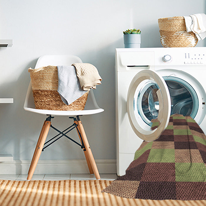 Machine Washable Transitional Sepia Brown Rug in a Washing Machine, wshpat1163brn