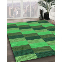 Patterned Forest Green Rug, pat1163grn