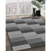 Patterned Dark Gray Rug in Family Room, pat1163gry