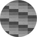 Square Patterned Dark Gray Rug, pat1163gry