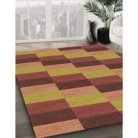 Patterned Orange Rug, pat1163org