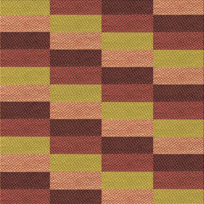 Round Patterned Orange Rug, pat1163org