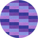 Square Machine Washable Transitional Amethyst Purple Rug in a Living Room, wshpat1163pur