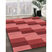 Patterned Red Rug, pat1163rd