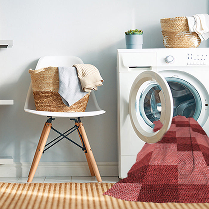 Machine Washable Transitional Red Rug in a Washing Machine, wshpat1163rd