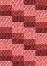 Machine Washable Transitional Red Rug, wshpat1163rd