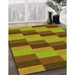 Machine Washable Transitional Saddle Brown Rug in a Family Room, wshpat1163yw