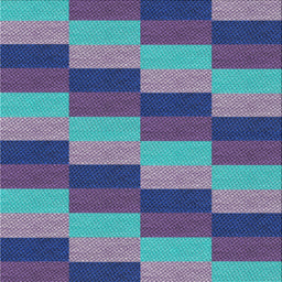 Square Patterned Denim Blue Novelty Rug, pat1163