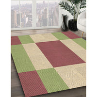 Patterned Chestnut Red Rug, pat1164brn