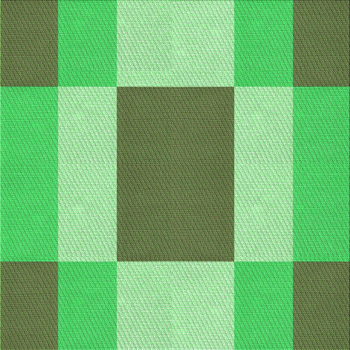 Round Machine Washable Transitional Dark Lime Green Rug, wshpat1164grn