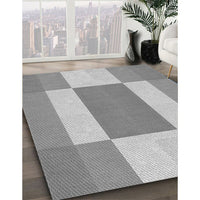 Patterned Platinum Gray Rug, pat1164gry