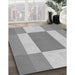 Machine Washable Transitional Platinum Gray Rug in a Family Room, wshpat1164gry