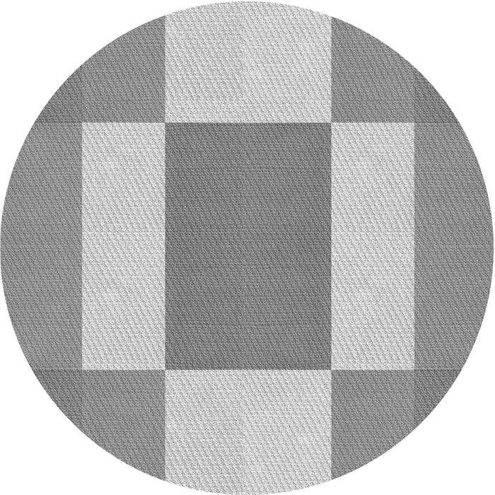 Square Patterned Platinum Gray Rug, pat1164gry