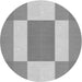 Square Patterned Platinum Gray Rug, pat1164gry