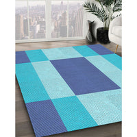 Patterned Blue Rug, pat1164lblu