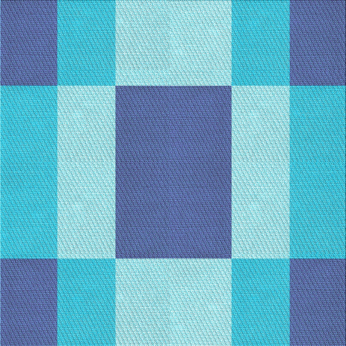 Round Patterned Blue Rug, pat1164lblu