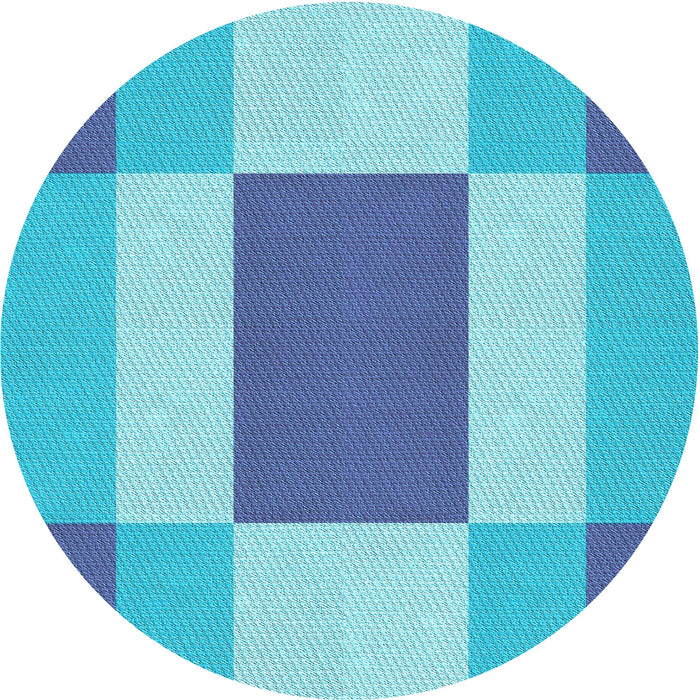 Square Patterned Blue Rug, pat1164lblu
