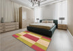 Patterned Red Rug in a Bedroom, pat1164org