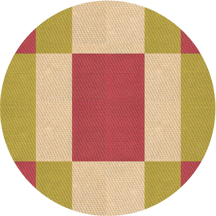 Square Patterned Red Rug, pat1164org