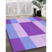 Patterned Mauve Purple Rug in Family Room, pat1164pur