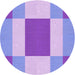 Square Patterned Mauve Purple Rug, pat1164pur