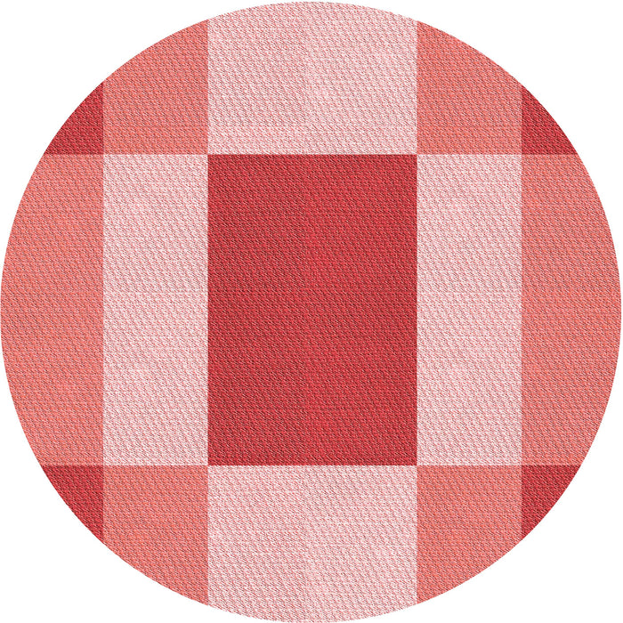 Square Machine Washable Transitional Light Salmon Pink Rug in a Living Room, wshpat1164rd