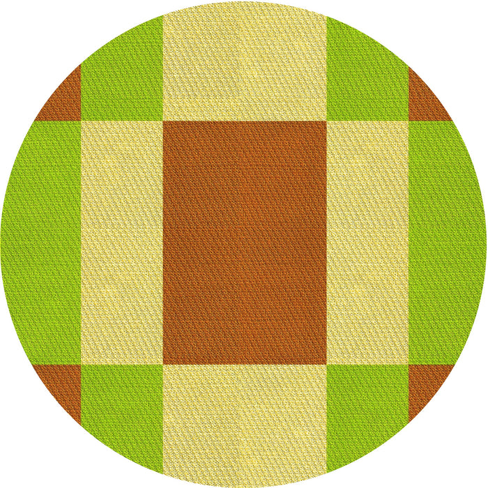Square Patterned Green Rug, pat1164yw