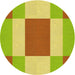 Square Patterned Green Rug, pat1164yw