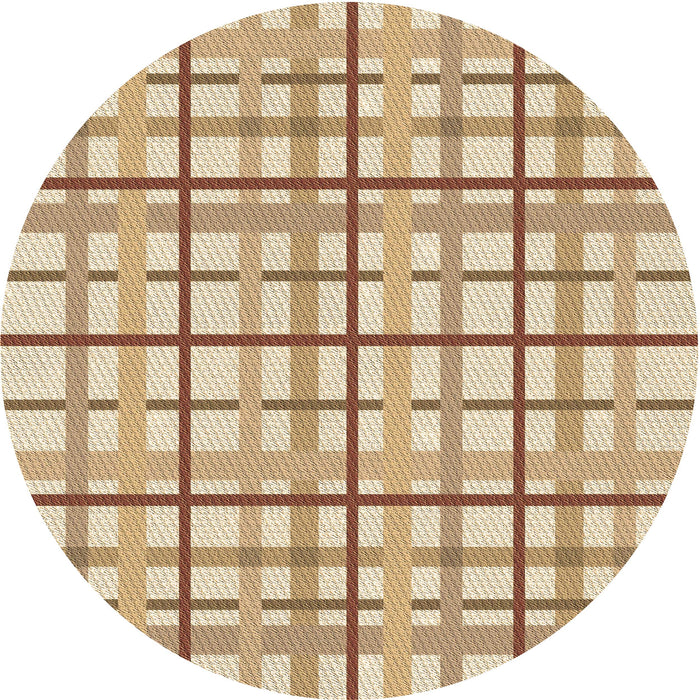 Square Patterned Khaki Gold Rug, pat1165brn