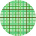 Square Patterned Jade Green Rug, pat1165grn